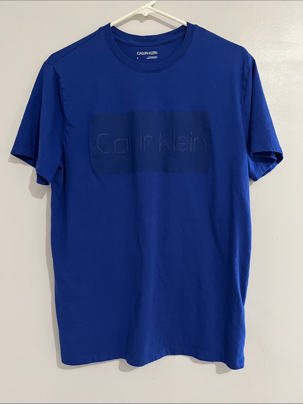 Calvin Klein Men’s Cobalt Blue Short Sleeve Logo Tee medium
